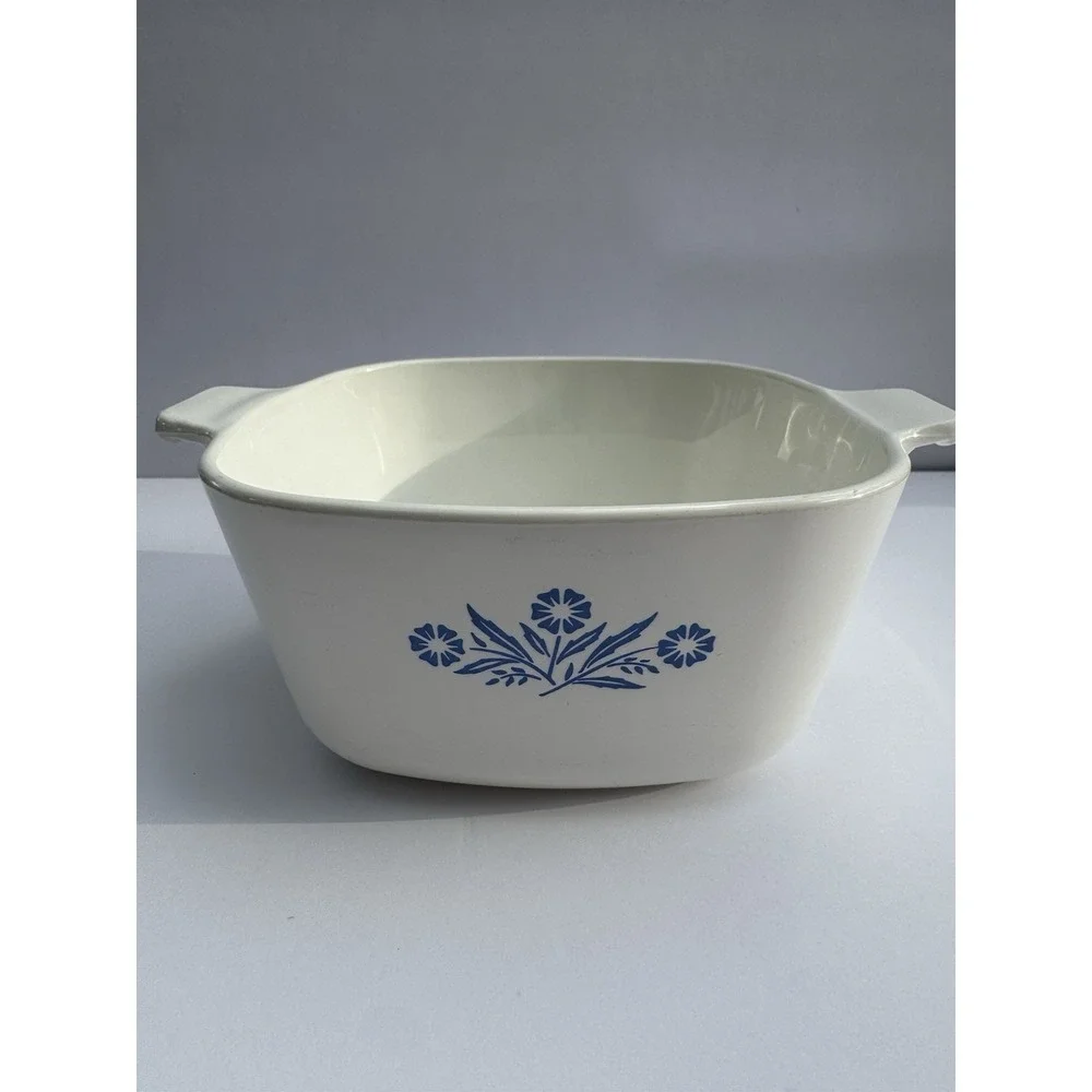 CorningWare Cornflower Blue Floral Casserole Vintage Dishes